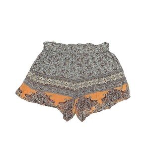 Francesca's Collections High Waist Orange and Purple Shorts